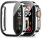 ZZDZZ 2 Stück Hülle Kompatibel mit Apple Watch Ultra 2/Ultra 49mm Schutzhülle mit Glas Displayschutz, Ultradünne Hart PC Schutz Case für iWatch 49mm (Silber/Silber)