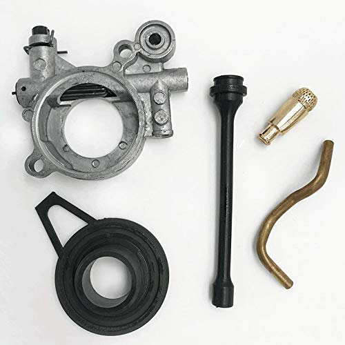 Kit di riparazione per tubo pompa dell'olio a vite senza fine compatibile con Hus-qvarna 372XP 372 371 365 362 motosega parti 503426701 501544102