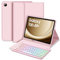 Bettdow for Samsung Galaxy Tab A9+/A9 PLUS 2023 Keyboard Case, UK Layout Detachable Wireless Backlit Keyboard, Case with Pencil Holder for Galaxy Tab A9 PLUS 11 Inch 2023 (SM-X210/X215/X216), Pink