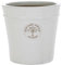MAISONICA Small 20cm White Heritage Garden Ceramic Planter Plant Flower Pot - Frost Proof