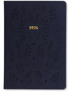 Letts of London Woodland Terminplaner 2025, A5, Wochenansicht, Marineblau
