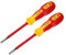 sourcing map 2pcs 1000v Insulated Electrician Screwdriver 5x100mm CR-V Magnetic Slotted Flat Head Insulation Screwdrivers