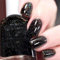 Glitter Nail Varnish, Quick Dry & Long Lasting - Nude Nail Polish No UV Lamp Curing, Chip Resistant, Non-Toxic, Quick Drying - At Home & Salon Manicure (10ml Black)