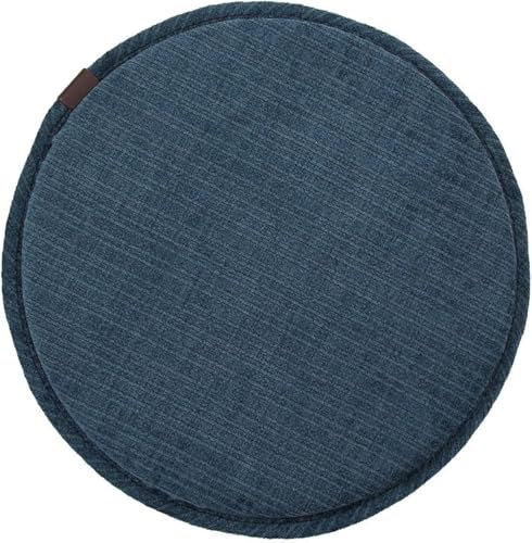 Rundes Sitzkissen mit Bändern – atmungsaktiv, rutschfest, für Barhocker, Tatami-Kissen, Stuhlkissen für Küche, Zuhause, Esszimmer, Büro, Bistro, 30 cm, Marineblau