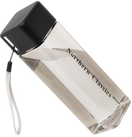 Generisch Bottiglia di design quadrata Qubicle, 480 ml, trasparente con coperchio nero