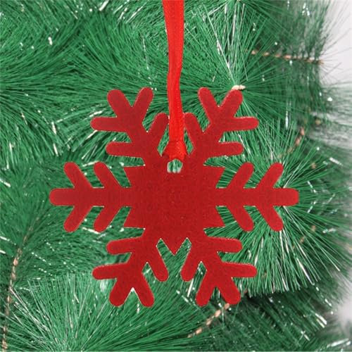 Weihnachtsbaum-Hängedekorationen aus Filz, 20 Stück, DIY-Ornament-Set, leicht und kinderfreundlich (Schneeflocke)