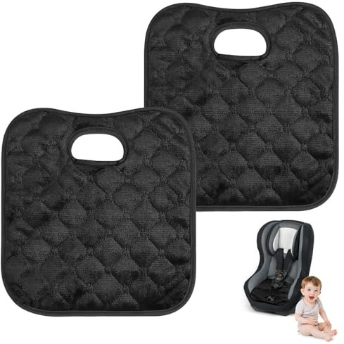 Mayoii 2PCS Waterproof Baby Car Seat Protectors for Child Seats Potty Training Car Seat Protector,Universal Fit, Soft & Absorbent (Muiticolor-Black & Black, One Size)
