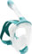 CRESSI Java Full Face Mask Clear/Aquamarine L/XL-Vollgesichts Schnorchelmaske, Ultraklare Antibeschlaglinse, 100 % Silikon, Schnorchel Trocken mit Sicherheitsventilen, Transparent/Aquamarin, L/XL