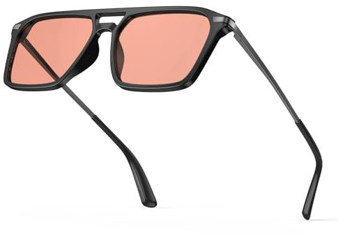 Goiteia FL 41-Rose Migränebrille – Lichtempfindlichkeitsbrille gegen fluoreszierendes LED-Blenden, Photophobie und Bildschirmblendung – mit Federbügeln für besseren Komfort