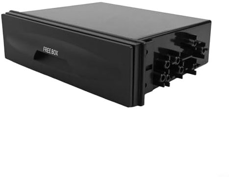 Scatola portaoggetti per auto dal design efficiente con cassetto tascabile per sistemi audio 1Din
