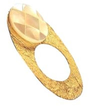 Naïmi : broche aimantée sans épingle porte-lunettes en laiton avec nacre blanche