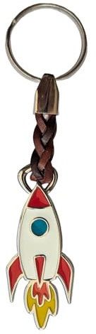 Claro Schmuck Schlüssel-Anhänger ANKr-26 Schlüsselring aus Metall Stärke 2 mm, Band aus Kunstleder, Gesamtlänge ca. 9cm-11cm