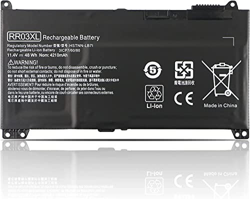 RR03XL Laptop Battery Compatible pour HP ProBook 430 440 450 455 470 G4 G5 Mobile Thin Client MT20 MT21 Series HSTNN-PB6W HSTNN-LB7I HSTNN-LB71 HSTNN-UB7C 851477-421 851477-541 851477-541 851471