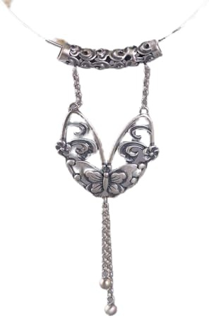 LJBLEUSK S925 Silver Women's Matte Pansy Tassel Pendant Creative Engraving Elegant Classic Unique Personality Unisex Gift