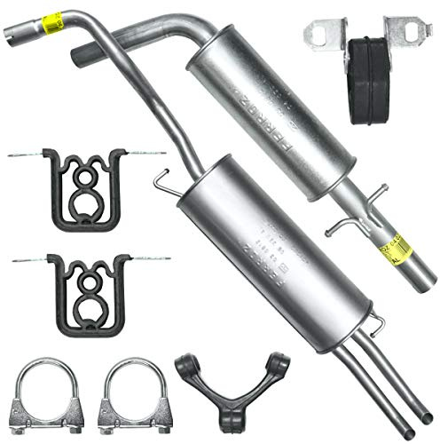 FERROZ Auspuff für VW Golf 4 IV 1997-2006 | Mitteltopf und Endtopf, Motoren: 1.6i 16V | Kombi