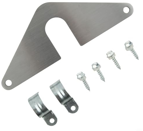 Plaque de montage pour tuyau d'arrosage anti-gel, support triangulaire en aluminium brossé de 1,9 cm pour sécuriser le robinet extérieur, éviter la pression du tuyau, installation facile à glisser