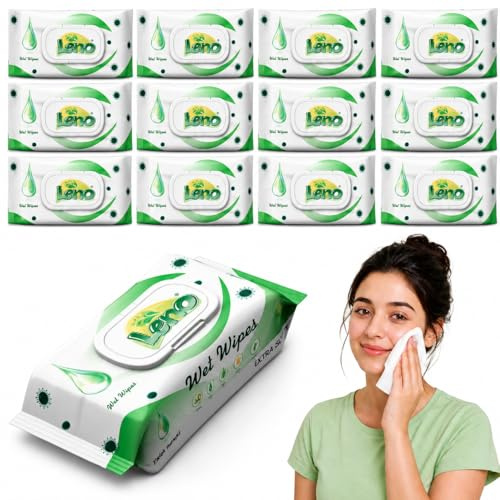 Big Dealz LENO Antibacterial Wet Wipes, Multipurpose Cleansing, 672 Count, Pack of 12