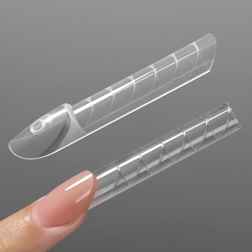 ImMaster 3D French Dual Forms, Dual Nail Forms Sandwich Nagel Formen Dual transparente Nagelverlängerung Verlängerung Nagel Gel Formen Set für Polygel Extension Nagelkunst Salon