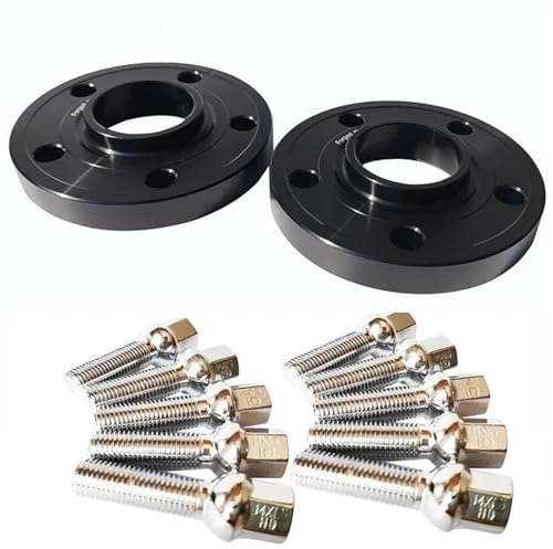 Spurverbreiterungssatz für VW Für Golf GTI Zentrierte Schmiedefelgen, 5x112, 57,1 Mm, 14x1,5 Spurverbreiterung Distanzscheiben(Schwarz 15mm)