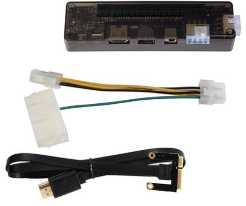 Toddmomy Laptop Pci-e Card Graphics Station with Docking Portable Compatible Multiple Input Interfaces Supporting X16, Max 220w Power with Professionals and Gamers