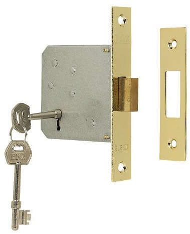ERA 572-31 3-inch 76mm 3-Lever Deadlock with Brass Effect