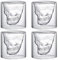 Fred and Friends Schnapsglas, Totenkopf-Design, Kristall, 4 Stück