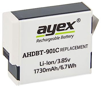 ayex Batteria AHDBT-901C compatibile con GoPro Hero 9, 10 & 11