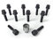 Jeu de Boulons de roue H&R conique M12x1.50 - Longueur 35mm - Noir - 10 pièces - antivol de roue inclus