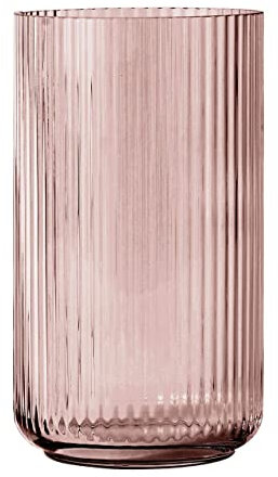 Lyngby Porcelæn Vase H20.5 cm Lyngby en Verre soufflé Intemporel, Rouge