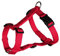 TRIXIE Classic H-Geschirr Größe XS–S: Brustumfang 30–40 cm/10 mm in rot - verstellbares Führungsgeschirr mit Bruststeg, Nacken- und Bauchgurt für kleine Hunde, 14303