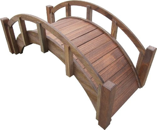 SamsGazebos Puente de jardín de Madera Japonesa en Miniatura, tratado, montado, 25 Pulgadas de Largo x 11 Pulgadas de Alto x 11 1/2 Pulgadas de Ancho, Fabricado en Estados Unidos