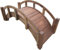 SamsGazebos? Miniature Japonais Pont de Jardin en Bois traité, 63,5 cm, Brown