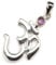 Drachensilber Anhänger Amethyst Om Silber Schmuck Edelsteinschmuck buddhistischer Silberanhänger Meditation Frauen