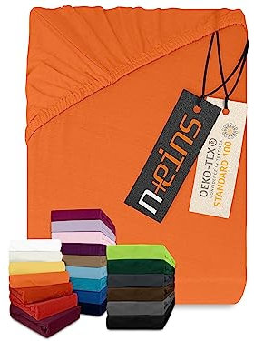 npluseins klassisches Jersey Spannbetttuch - vielen Farben + Größen - 100% Baumwolle 159.192, 180-200 x 200 cm, terrakotta