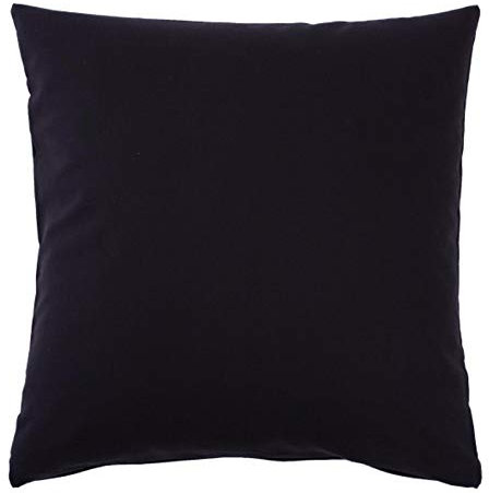 Kissenbezug 40x40 cm Uni Schwarz Baumwolle Dekokissen Kissenhülle Couchkissen Sofakissen Deko Reißverschluss