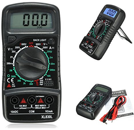 Tutoy Xl-830L Digital LCD Multimetro Voltmetro Amperometro AC Dc Ohm Volt Circuito Tester Corrente