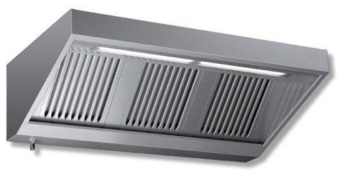 Hood 100x70x45 acier inoxydable léger snack restaurant cuisine neutre RS7382