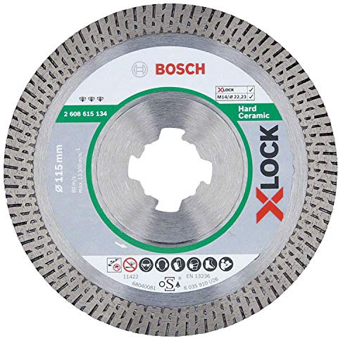 Bosch Professional 1x Diamanttrennscheibe Best (für harte Keramik, X-LOCK, Ø115 mm, BohrungsØ: 22,23 mm)