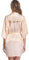 Vlazom Morgenmantel für Hochzeit Satin Kimono Badmantel für Braut&Brautjungfern V-Ausschnitt Damen Robe mit Gürtel(XXL,Champagner für Brautjungfer)