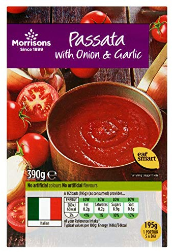 Morrisons Passata with Onion & Garlic 390g