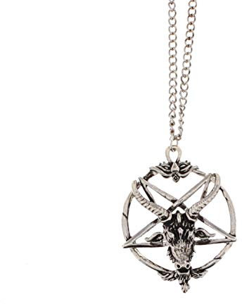 Zac's Alter Ego Alternative Jewellery Ram on Pentagram Chain Necklace