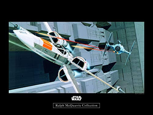 Komar Wandbild | Star Wars Classic RMQ X-Wing vs TIE-Fighter | Kinderzimmer, Jugendzimmer, Dekoration, Kunstdruck | ohne Rahmen | WB164-40x30 | Größe: 40 x 30 cm (Breite x Höhe)