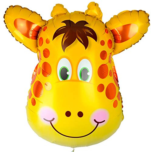 Happium Folienballon mit Dschungelsafari, Bauernhoftiere, Luftballons, Tiere, Kindergeburtstag, perfekt für Kindergeburtstag, Party-Dekoration (Giraffe)