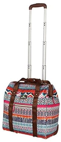 Lily Bloom, Designer Under The Seat Tote Kabinengepäck-Kollektion – 38,1 cm gemusterte Handgepäcktasche für Damen – Leichter Koffer mit 2 Rollen