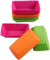 Webake Moldes de silicona rectangulares para magdalenas, 12 unidades de 11 cm, para brownie, molde para pan, moldes reutilizables para cupcakes, moldes para magdalenas y pudding