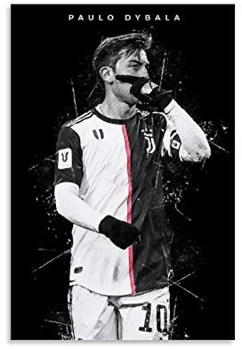 LKJHLK Paulo Dybala Poster, Fußballbild, Wanddekoration, Leinwand-Kunstdruck, für Büro, Schlafzimmer, Zuhause, Wohnheim, Geschenk für Jungen und Herren, 40 x 60 cm