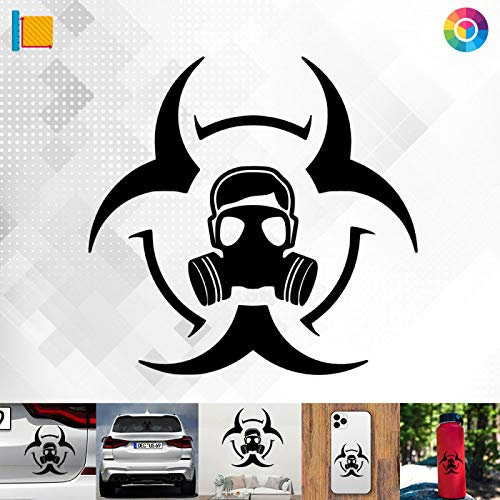 Decus Shop Gasmaske Giftig Diesel Abgase 2847 // Sticker Aufkleber vers. Größe Farbe