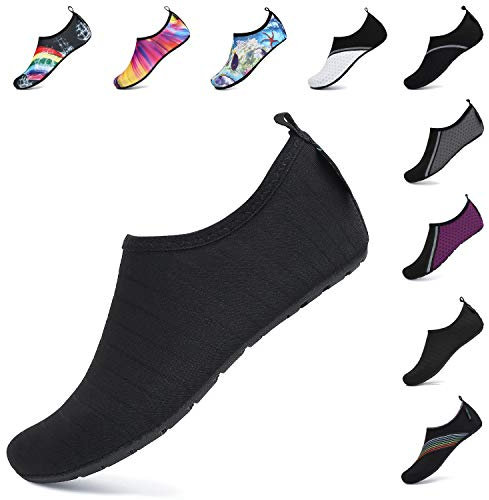 SAGUARO Unisex Badeschuhe Outdoor Schnell Trocken Wasserschuhe Damen Sommer Aquaschuhe Frauen Surfschuhe Männer Barfußschuhe für Herren Leicht Ruß 42/43 EU