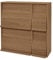 Iris Ohyama, Möbel, Regal, Aufbewahrungsbibliothek, mit 4 Klapptüren, Holz, Zeitschrank, Elegant, Vielseitig, für Büro, Schlafzimmer, Wohnzimmer, Aschbraun, Flap Rack FR-F4