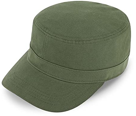 fiebig Army GI-Cap | Klassische Arbeitsmütze mit flexiblem Verschluss | Militär Outdoor Kappe aus Baumwolle (One Size, Olivgrün)